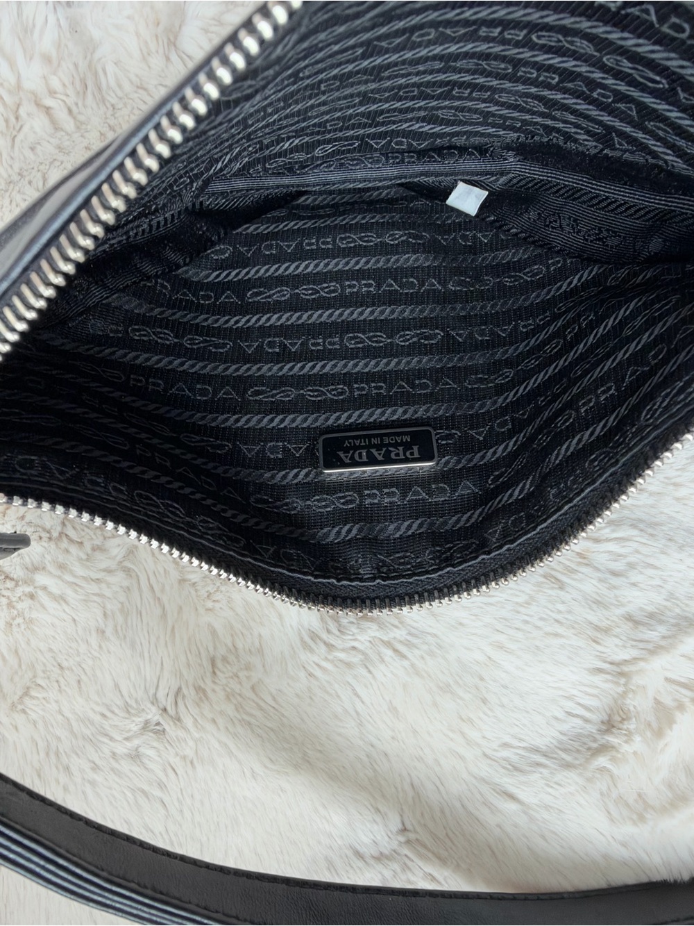 Prada Black Leather Triangle Shoulder Bag - Picture 6 of 6